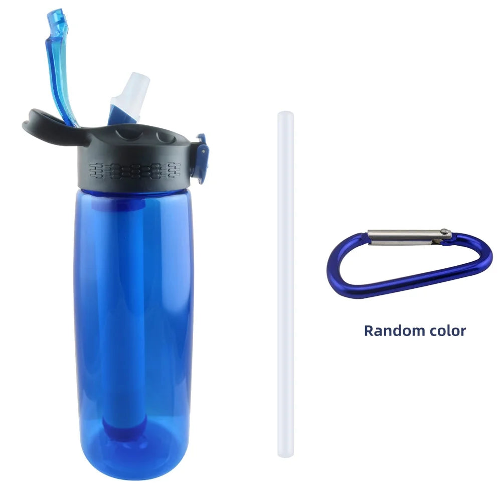 Blue Tritan BPA Free Water Bottle with Filter Lockable Lid A899649