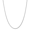 10kt White Gold 1.75mm Diamond-cut Rope Chain Necklace V473453