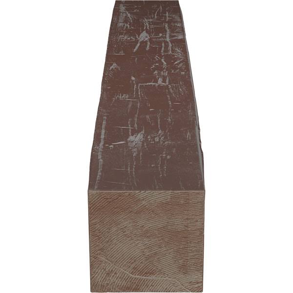 Hand Hewn Faux Wood Fireplace Mantel, Aged Pecan P5168