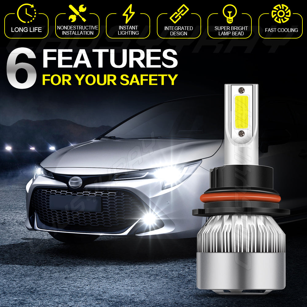 9007 & H11 LED Headlight Fog Light Bulb Q54544