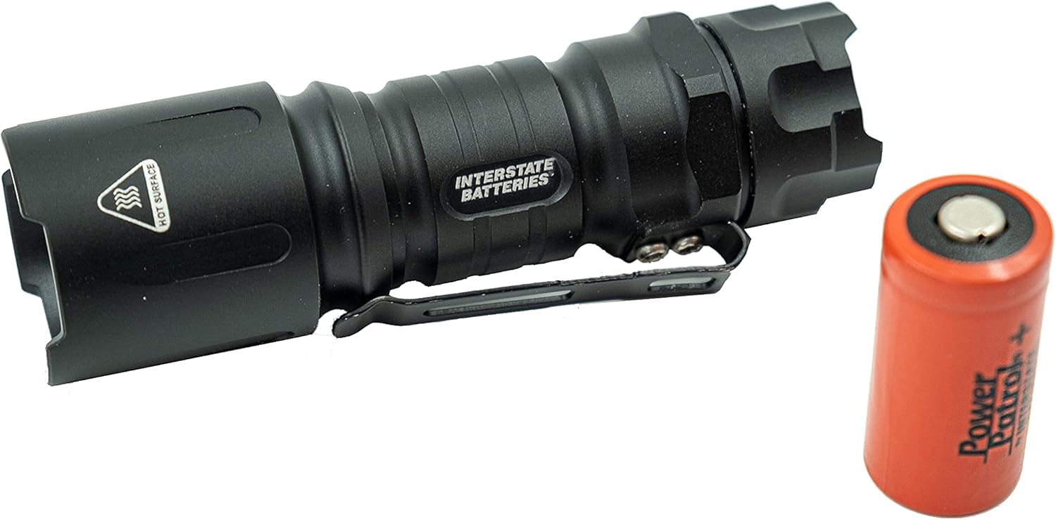 350 Lumen Tactical Clip-On Flashlight with End Cap Switch N11768