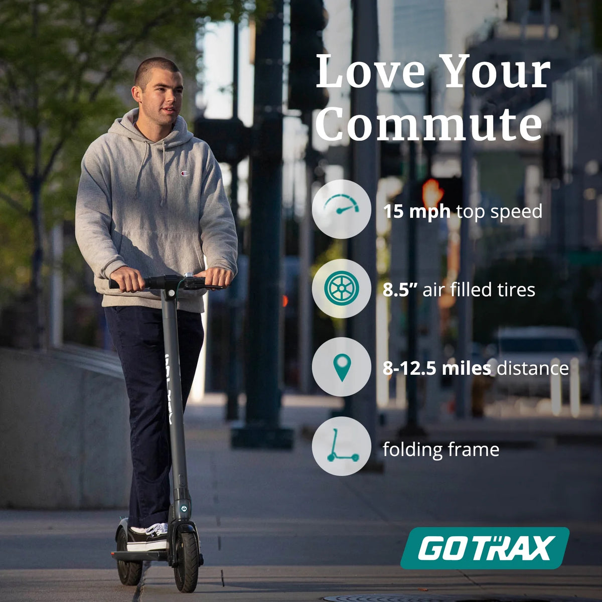 Charcoal Gray Foldable Electric Scooter Y4862