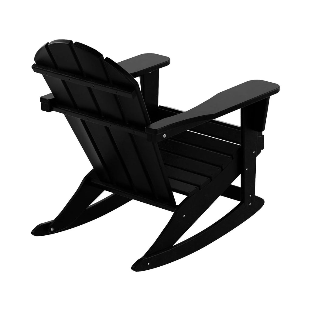 Black 2 Piece Outdoor Rocking Chair Set with Side Table P2045