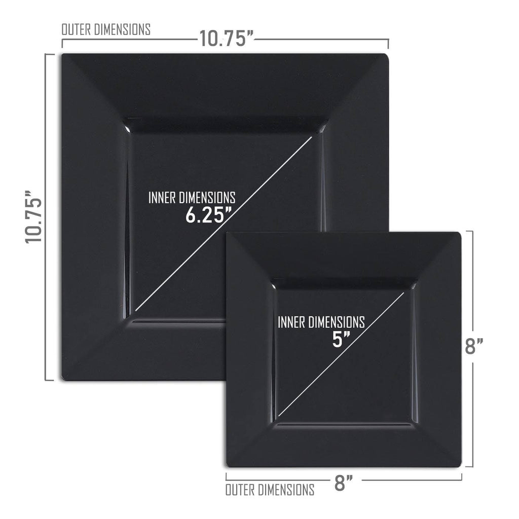 Solid Square Gold Plastic Cake Plates V346443