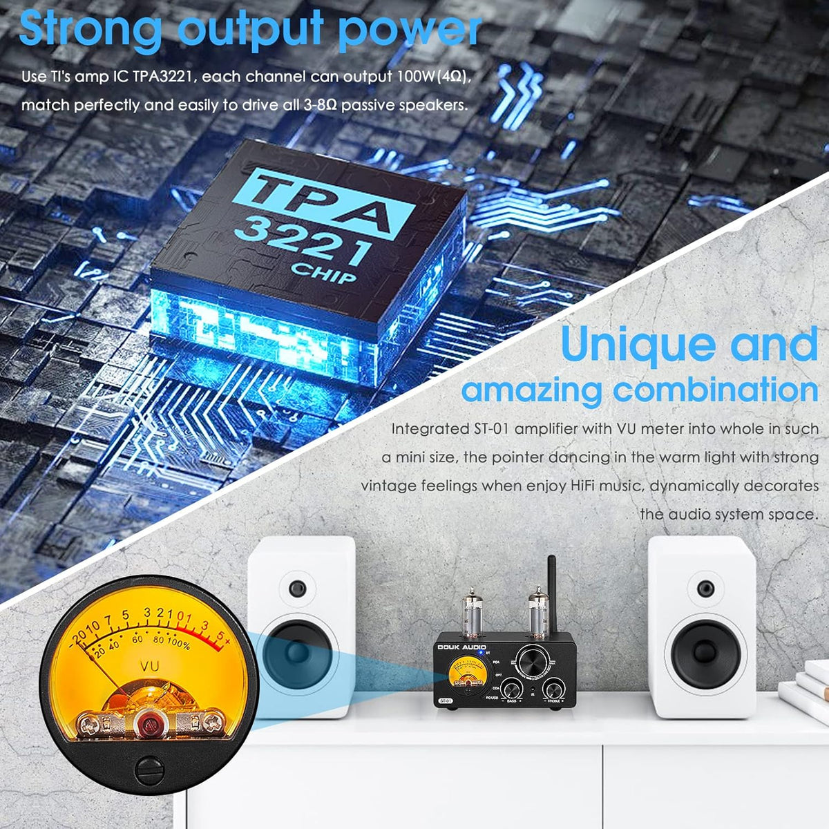 2 Channel 200W Bluetooth Vacuum Tube Amplifier R3147