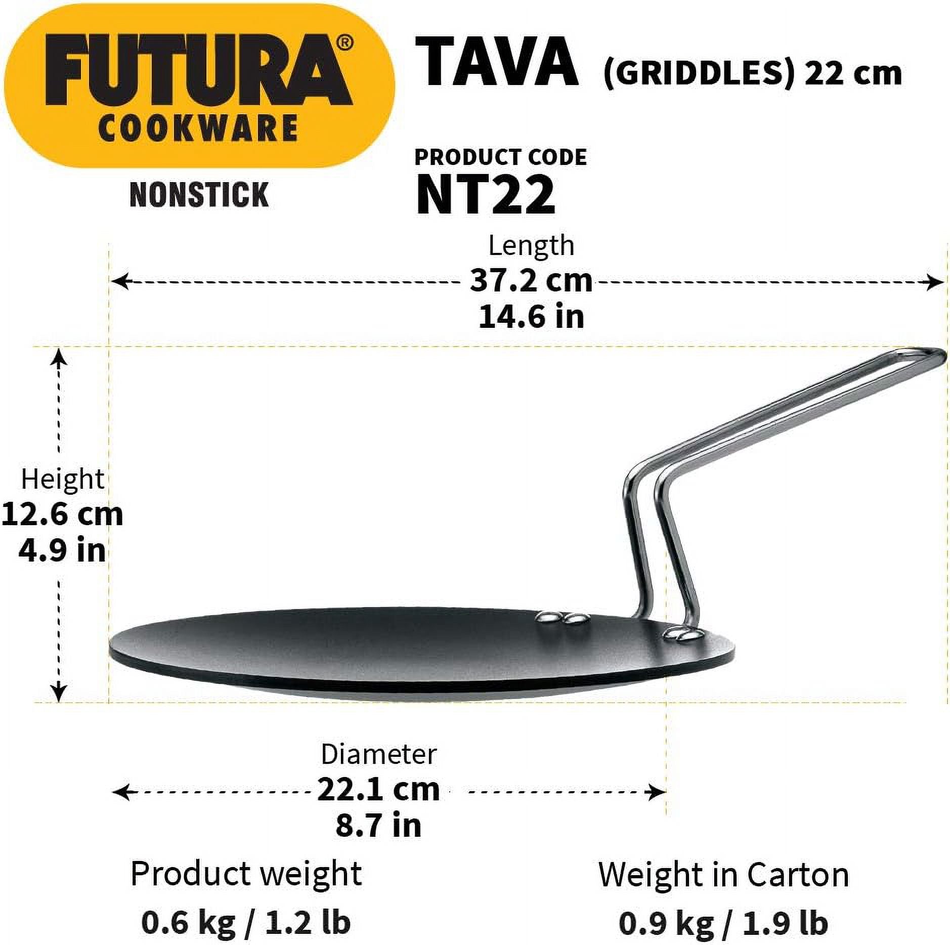Concave Tava Griddle with Steel Handle, 8.5-Inch M4926