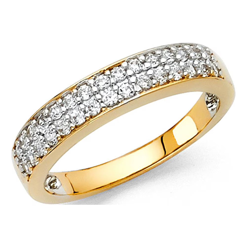 14k Yellow Gold CZ Ring Size 7 N286