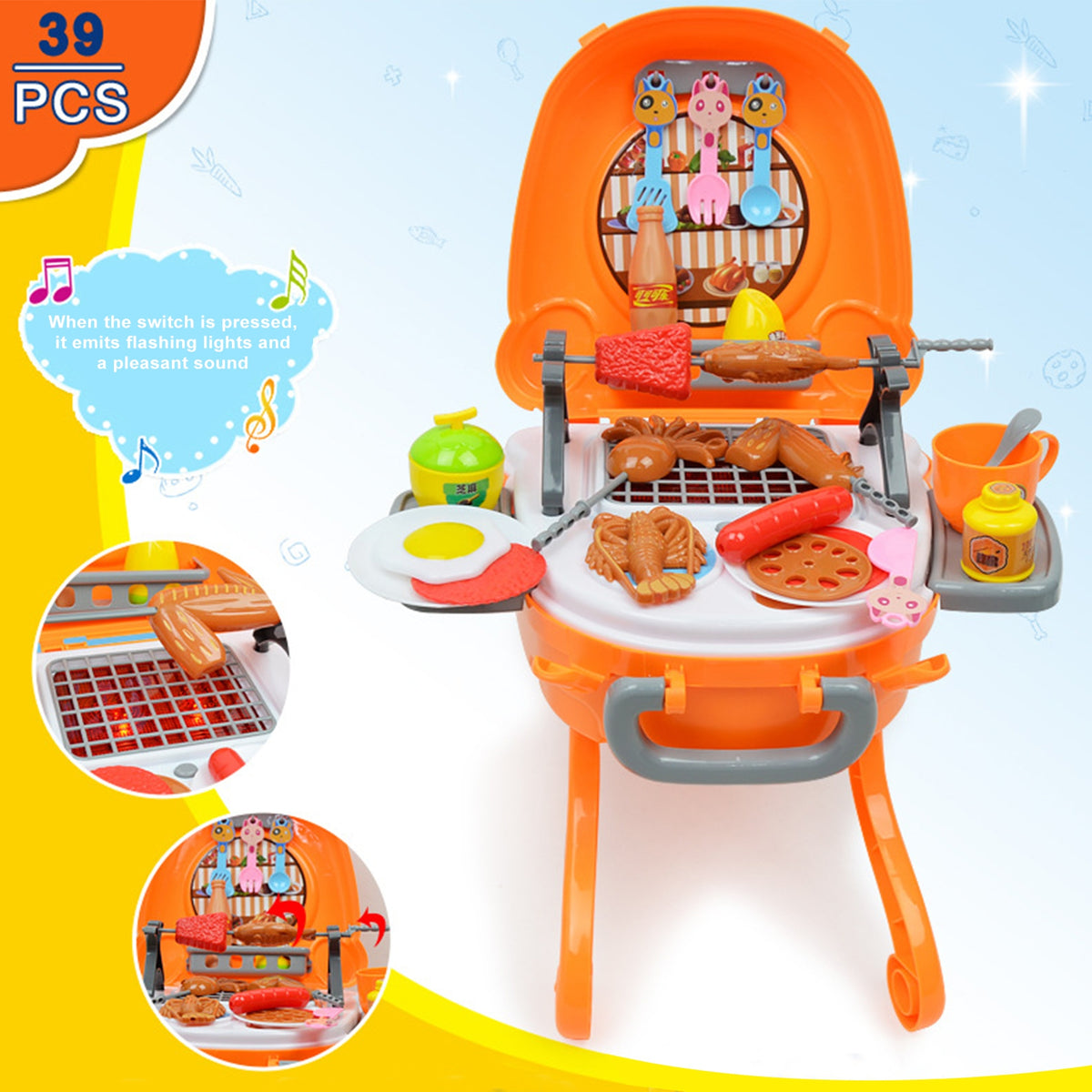 Portable BBQ Toy Set with Suitcase Design G30121