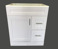 White Shaker Single-sink Bathroom Vanity Base Cabinet 30 Wide x 21 Deep Y8810