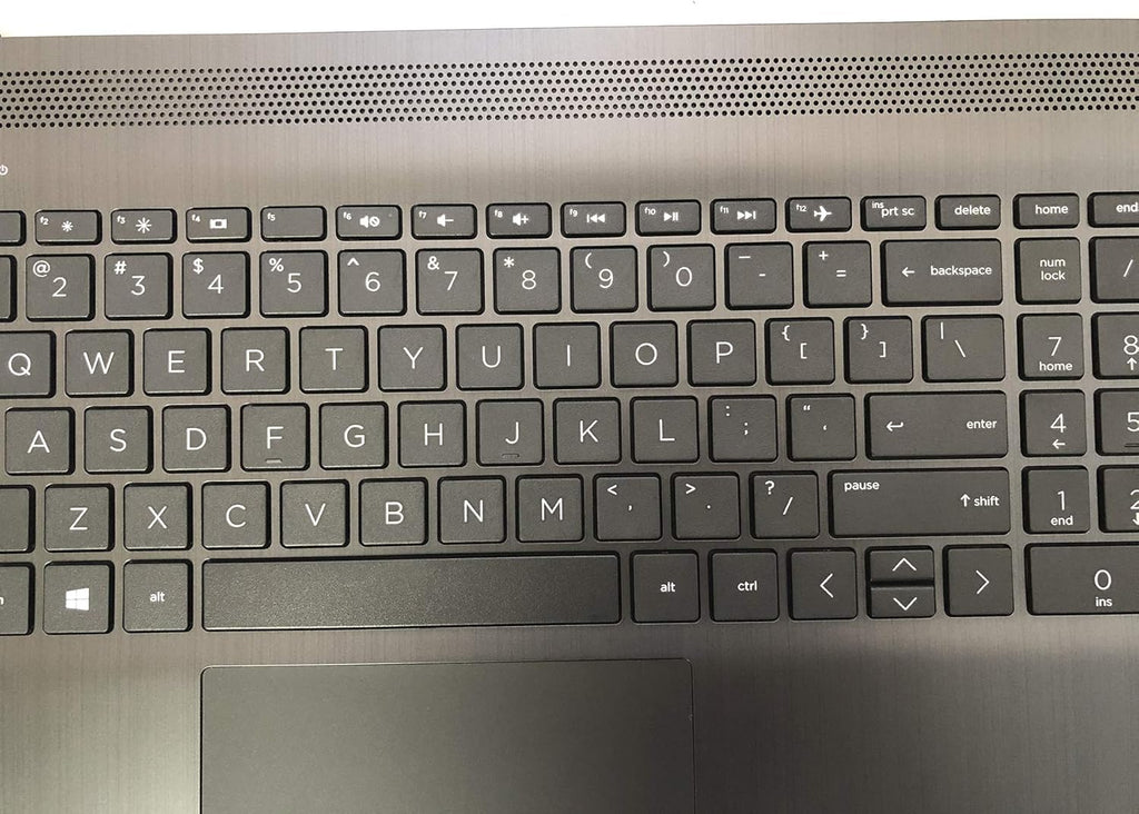 Gray Laptop Upper Case Palmrest Keyboard Touchpad Assembly J43062