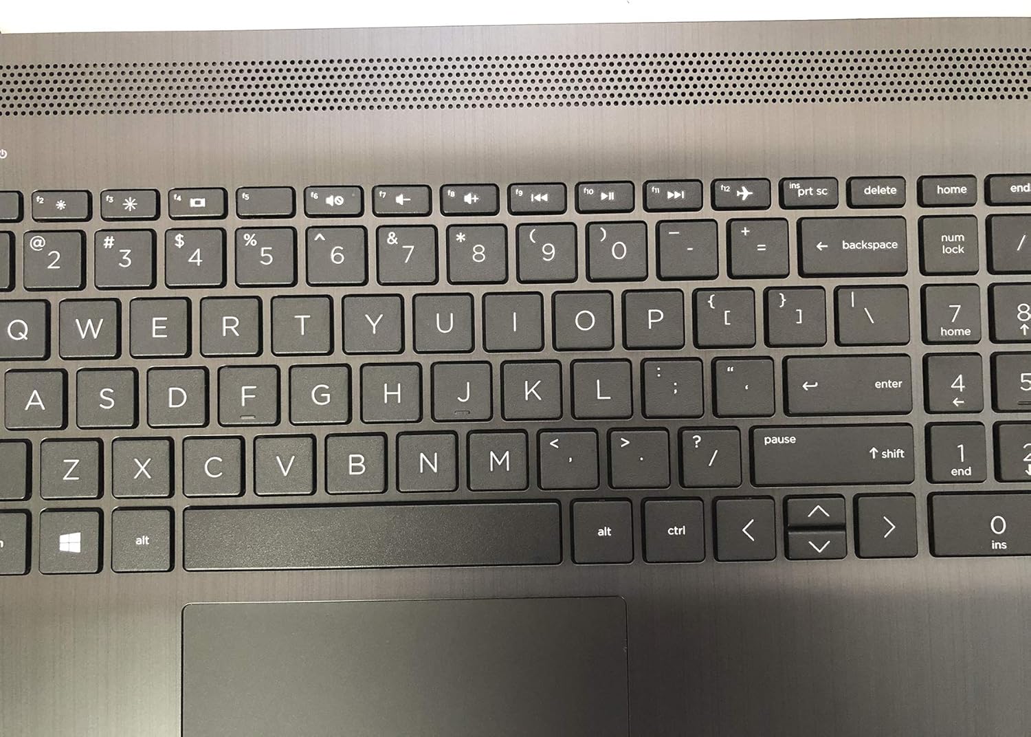 Gray Laptop Upper Case Palmrest Keyboard Touchpad Assembly J43062