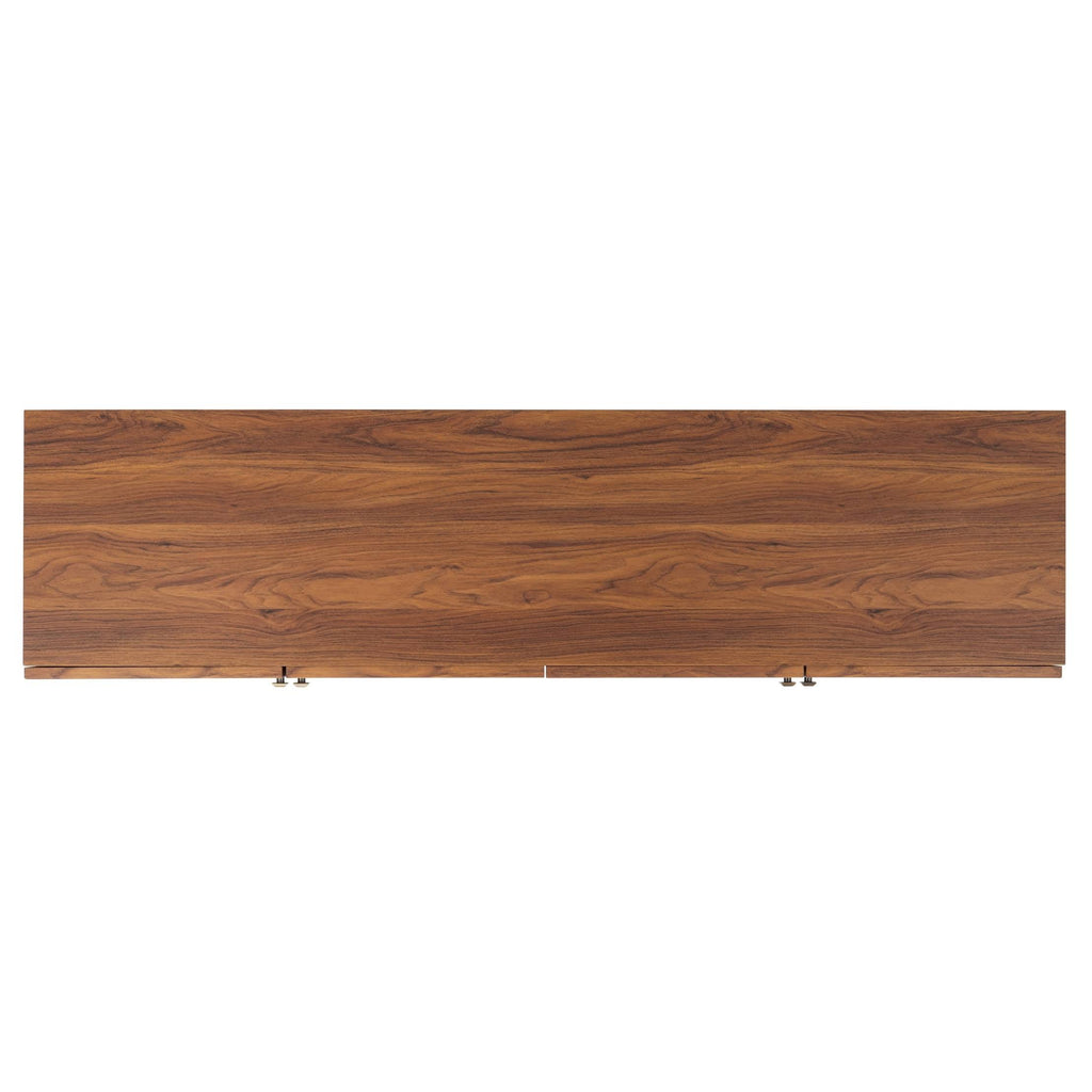 4 Door 2 Shelf Media Stand Oak Q157582