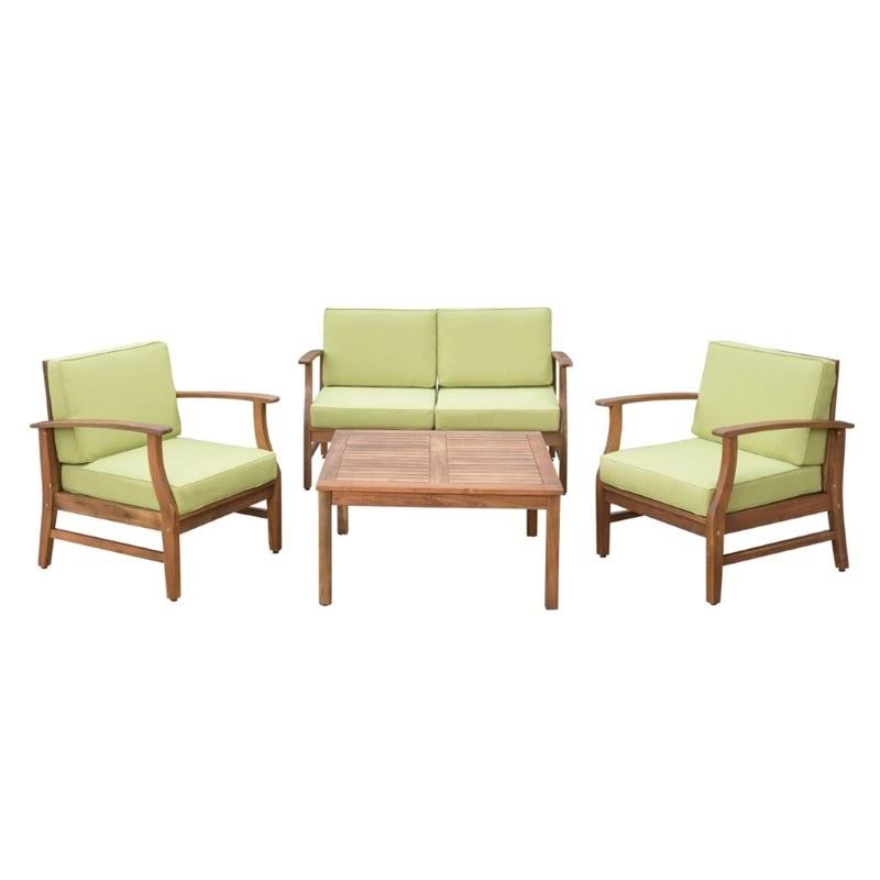 5 Piece Outdoor Acacia Wood Conversation Set L812146