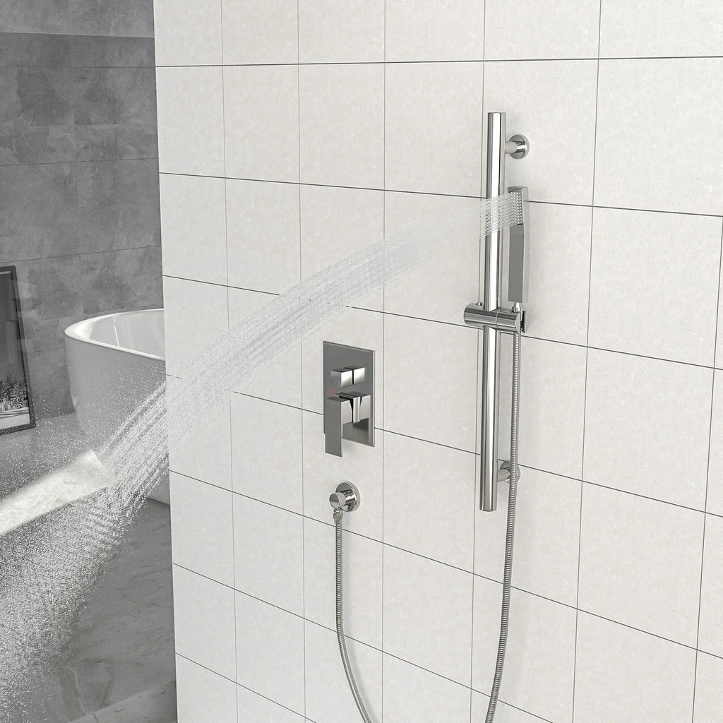 16" Rain Showerhead Shower System with Slide Bar I709796