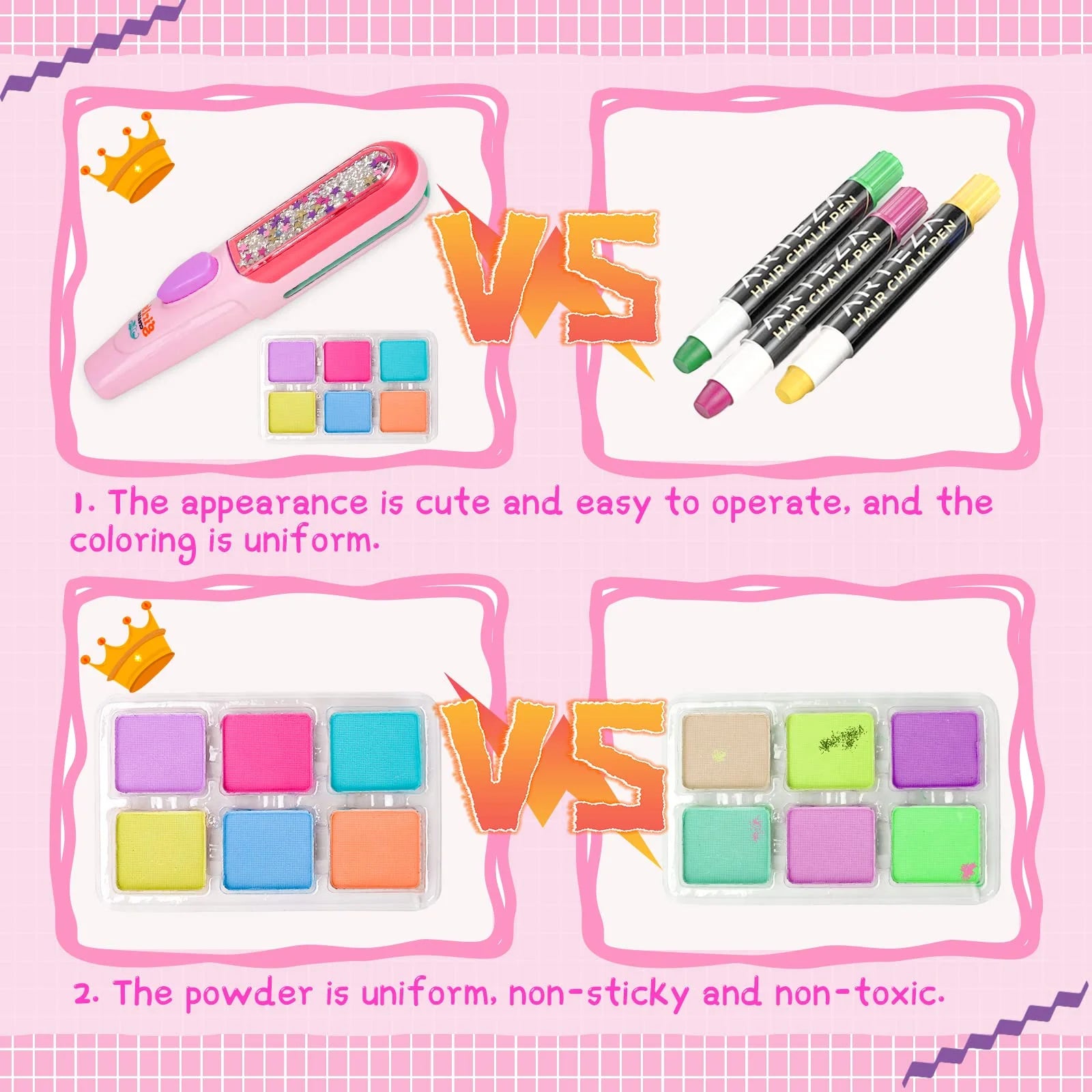 Hair Chalk Set for Kids DIY Hair Color Dye Chalk Z9773