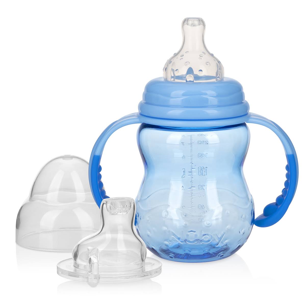 Aqua 8 oz Wide Neck Non-Drip Bottle, Case of 24 U4241