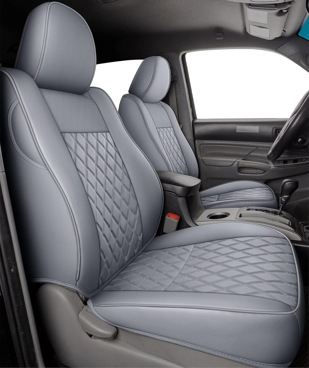 Blue Faux Leather Full-Set Seat Covers L800577