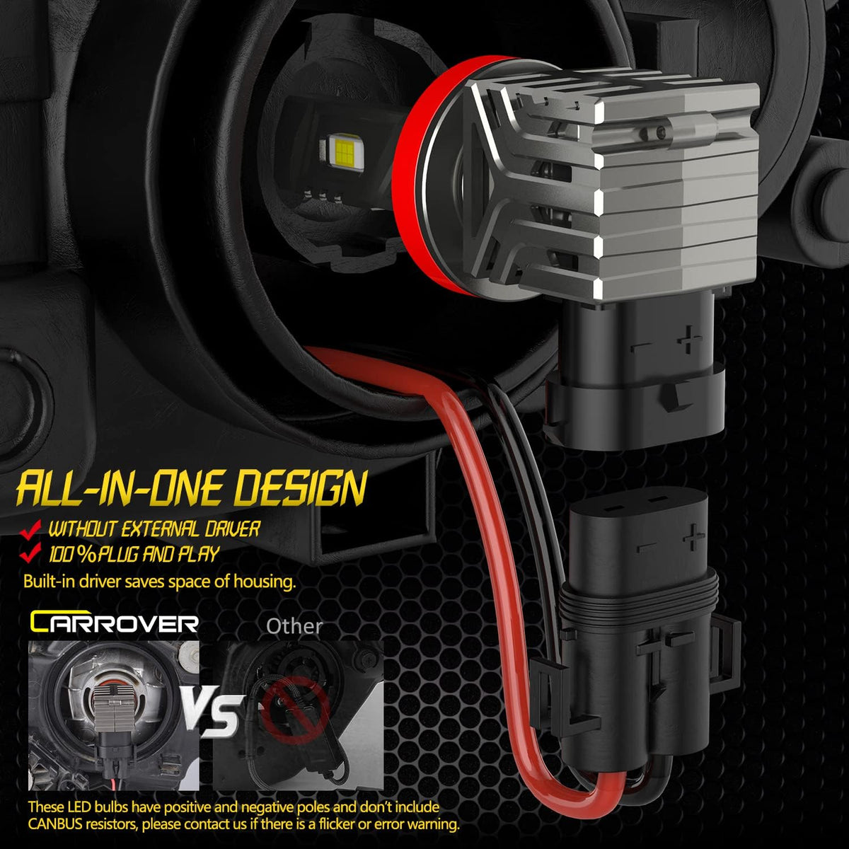 H11/H8/H9 LED Headlight Bulbs Conversion Kit Pack of 2 E4131