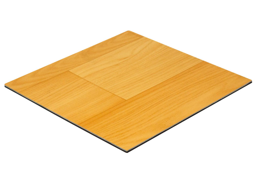 Clear Display Case with Simulated Wood Floor I168