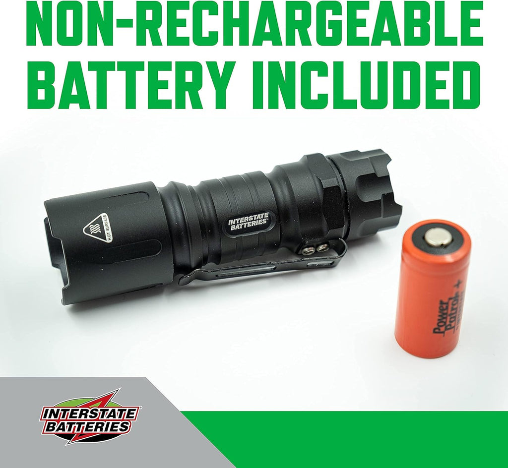 350 Lumen Tactical Clip-On Flashlight with End Cap Switch N11768