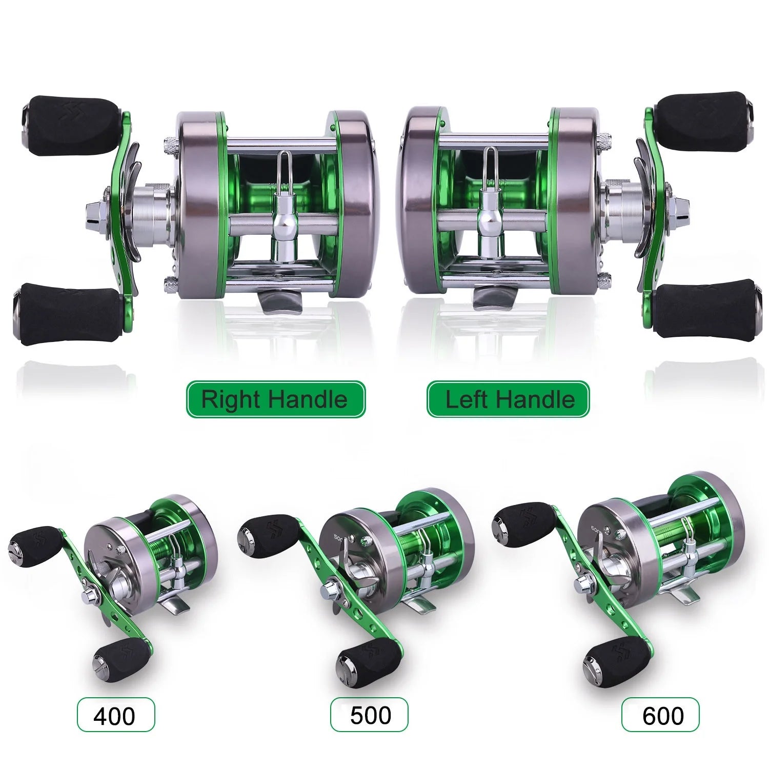 Round Baitcasting Reel Max 22LB Reinforced Metal Body Conventional Reel T253