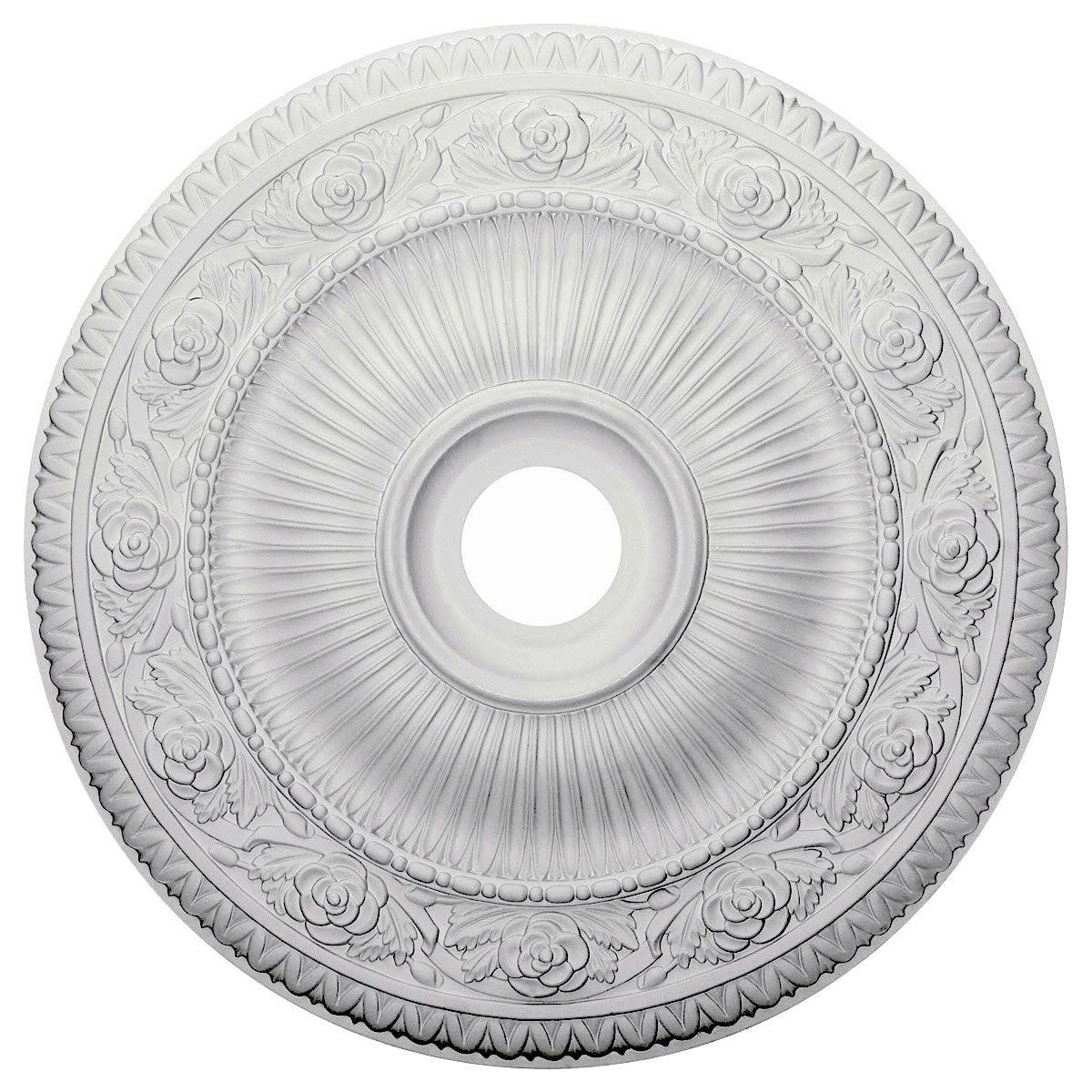 24 1/4x22OD x 3 7/8x22ID x 2x22P Hand-Painted Ceiling Medallion L235207