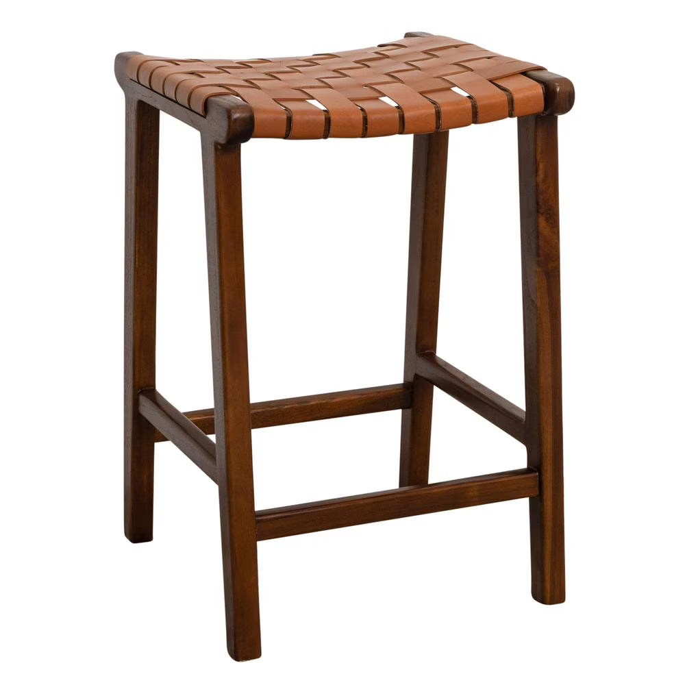 Tan Genuine Leather Counter Stool R490