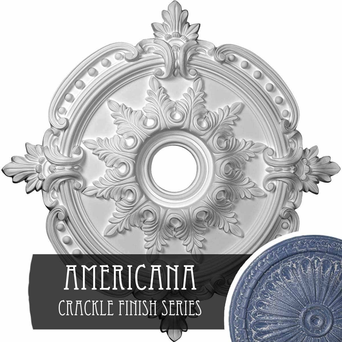 28 3/8x22OD x 3 3/4x22ID x 1 5/8x22P Classic Ceiling Medallion A227