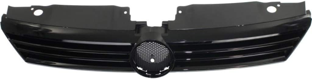 Textured Gray Plastic Grille Assembly with Black Molding G175