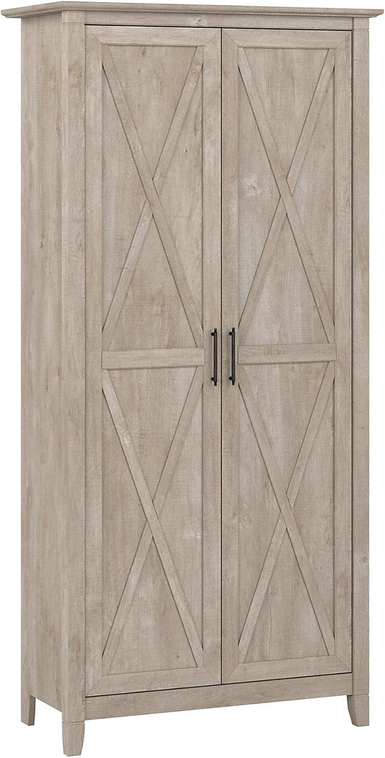 Washed Gray Kitchen Pantry Cabinet X91722