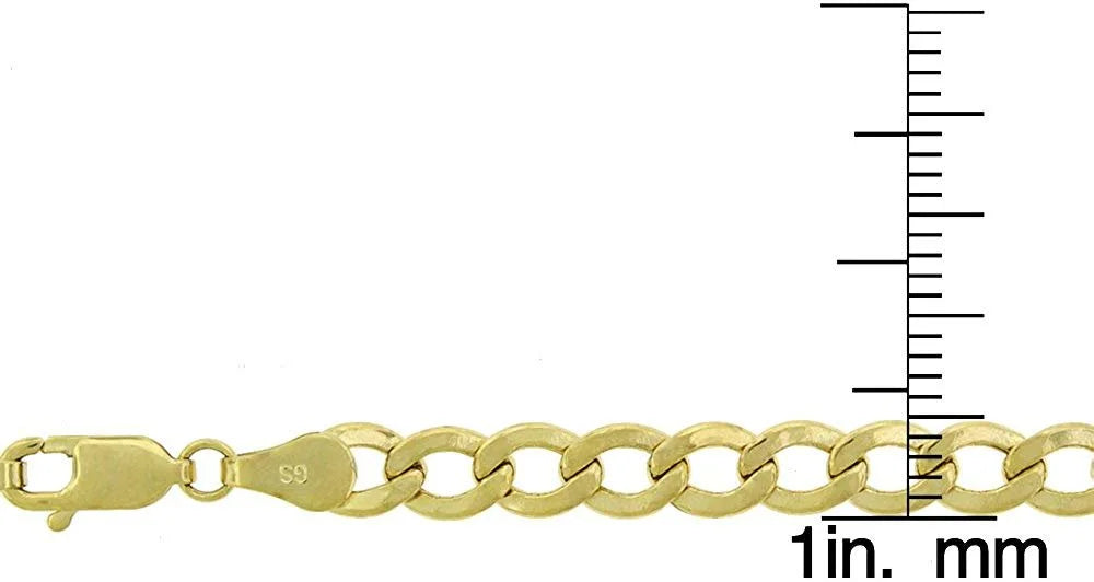 14K Yellow Gold 5mm Hollow Cuban Chain Necklace C185198