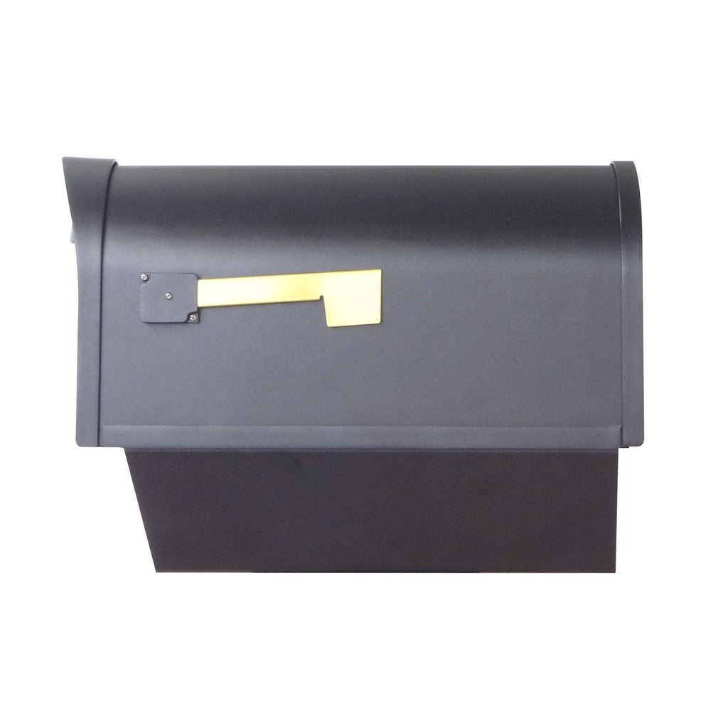 Classic Curbside Mailbox with Newspaper Tube and Floral Front F930