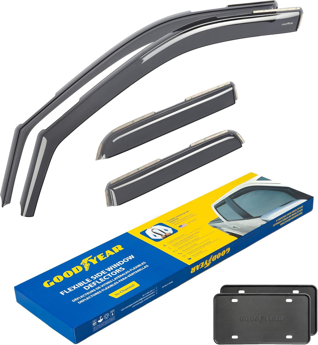 Shatterproof in-Channel Window Deflectors for Trucks, 4 pcs B45267