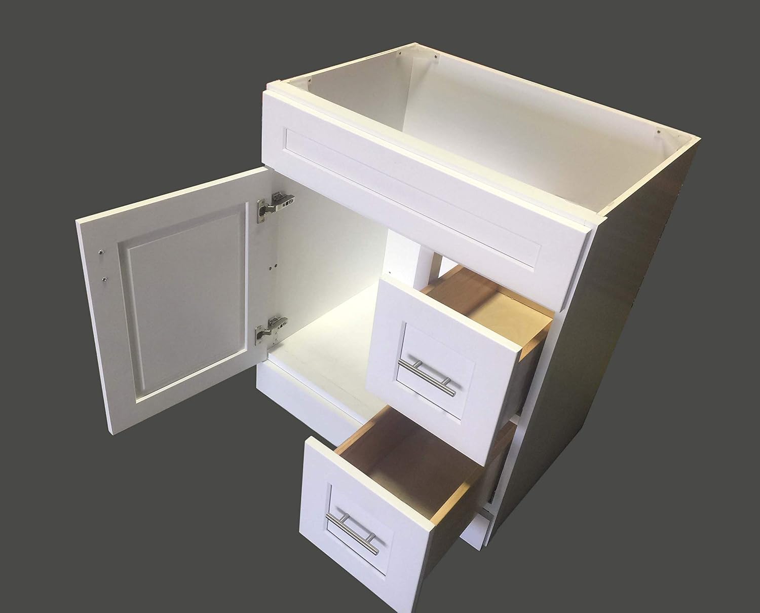 White Shaker Single-sink Bathroom Vanity Base Cabinet 30 Wide x 21 Deep Y8810