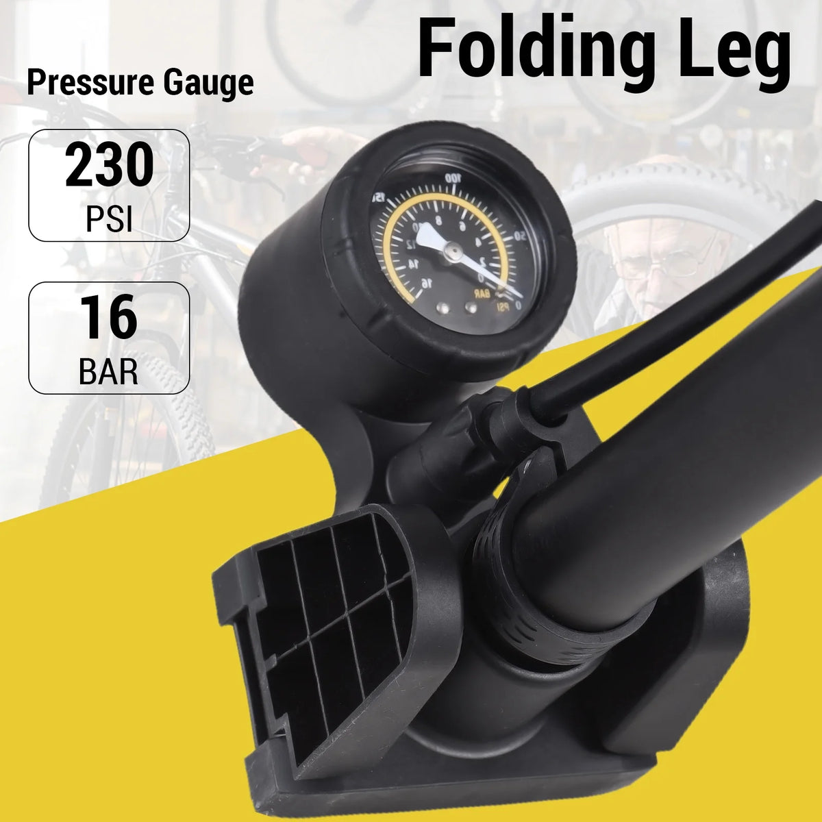 Floor Pump with Pressure Gauge S266264