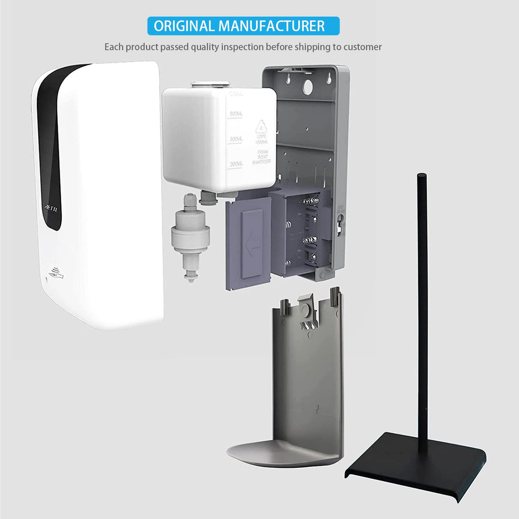 Touchless Automatic Soap Dispenser with Adjustable Stand, 1200ml Refillable Bottle, Pack of 2 R113852