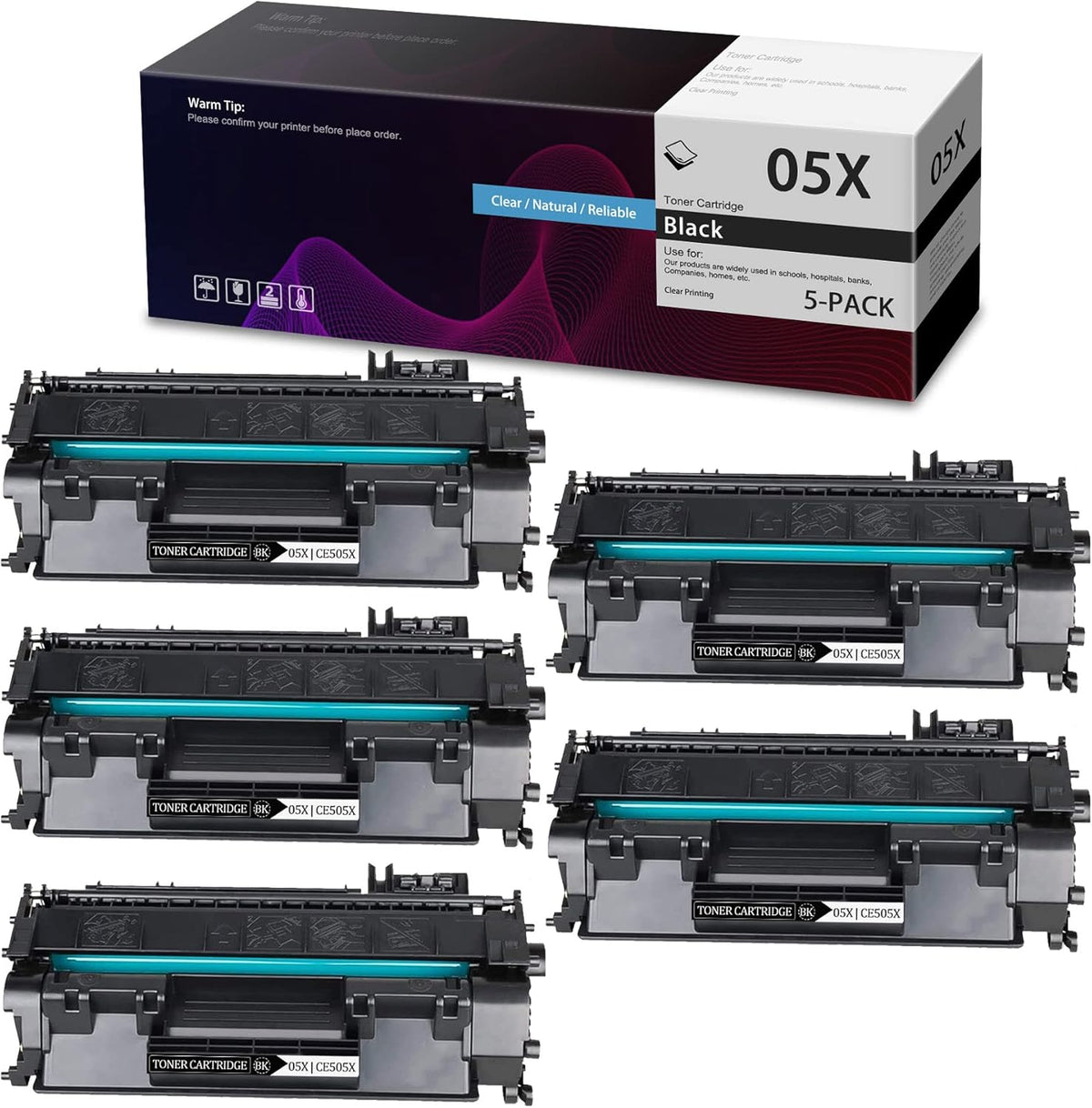 Black 5-Pack Toner Cartridge C327