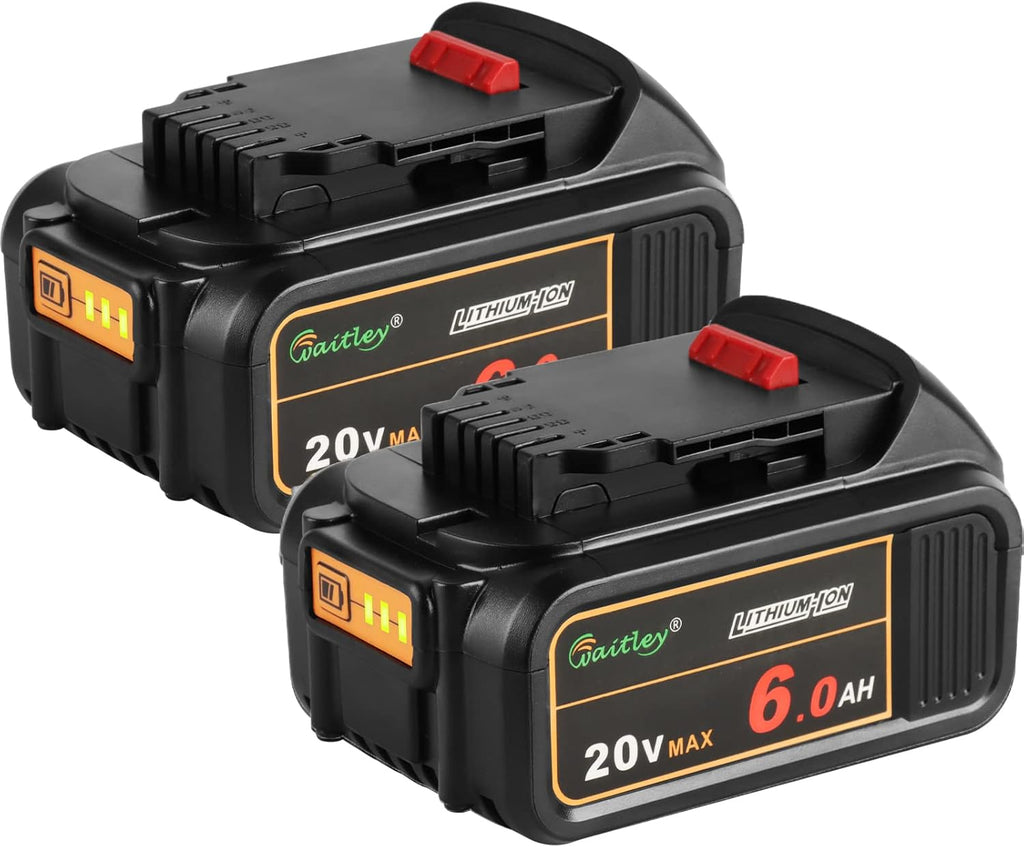 2 Pack 20V 6.0Ah Replacement Battery for Dewalt 20V Cordless Power Tool I9010