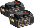 2 Pack 20V 6.0Ah Replacement Battery for Dewalt 20V Cordless Power Tool I9010