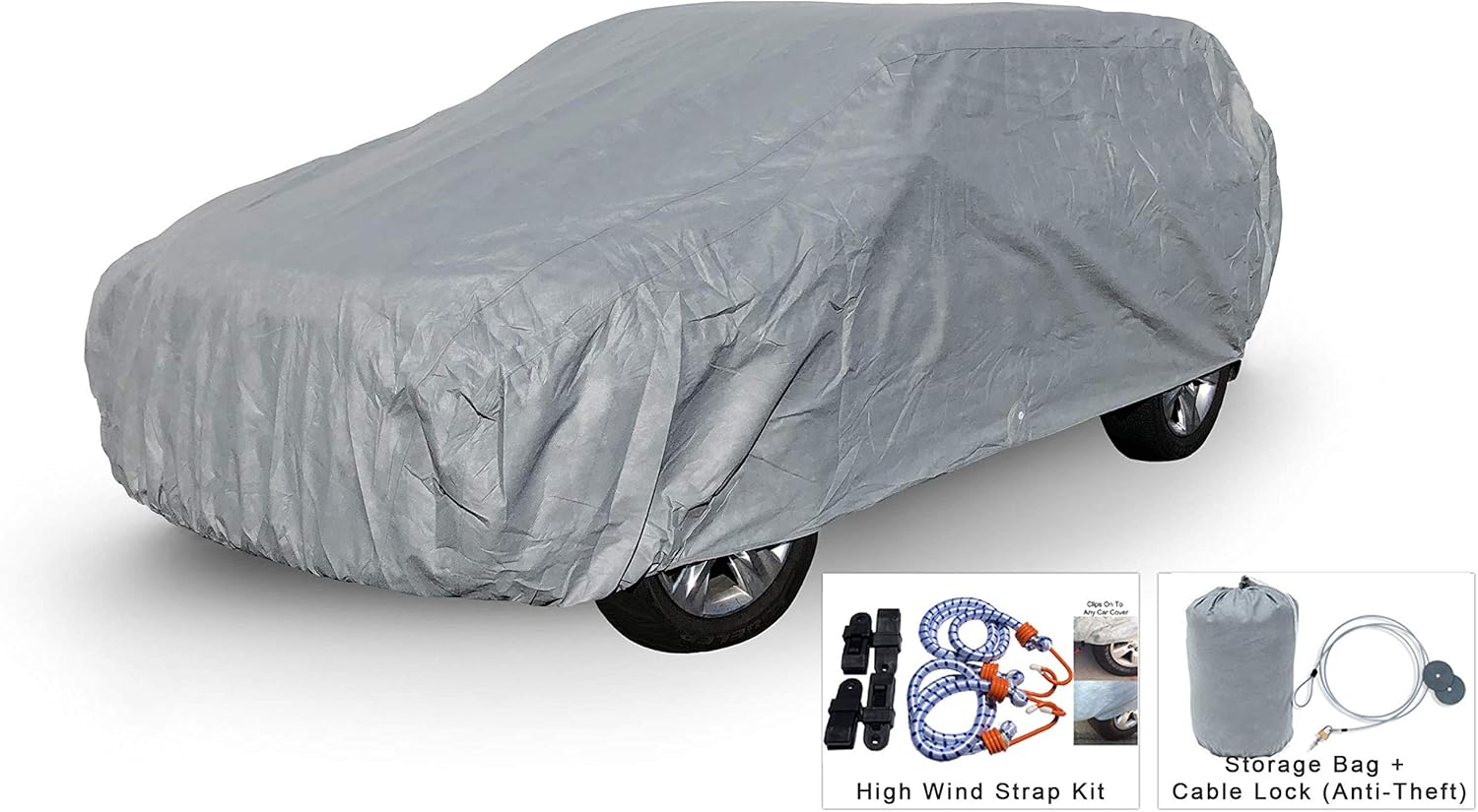SUV Cover with Theft Cable Lock, Bag & Wind Straps X690020