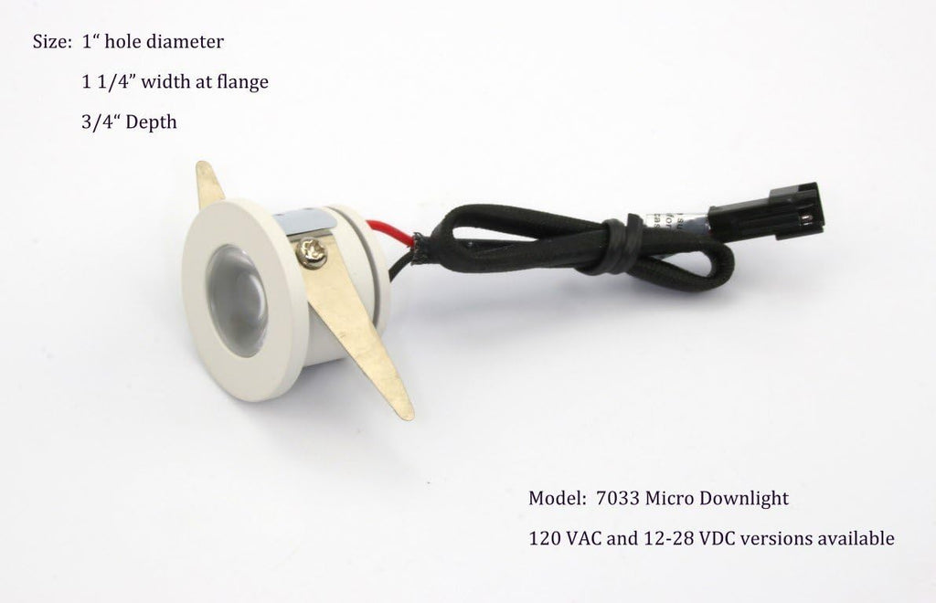 1.25 Diameter 1 Watt Cool White LED Down Light X33701