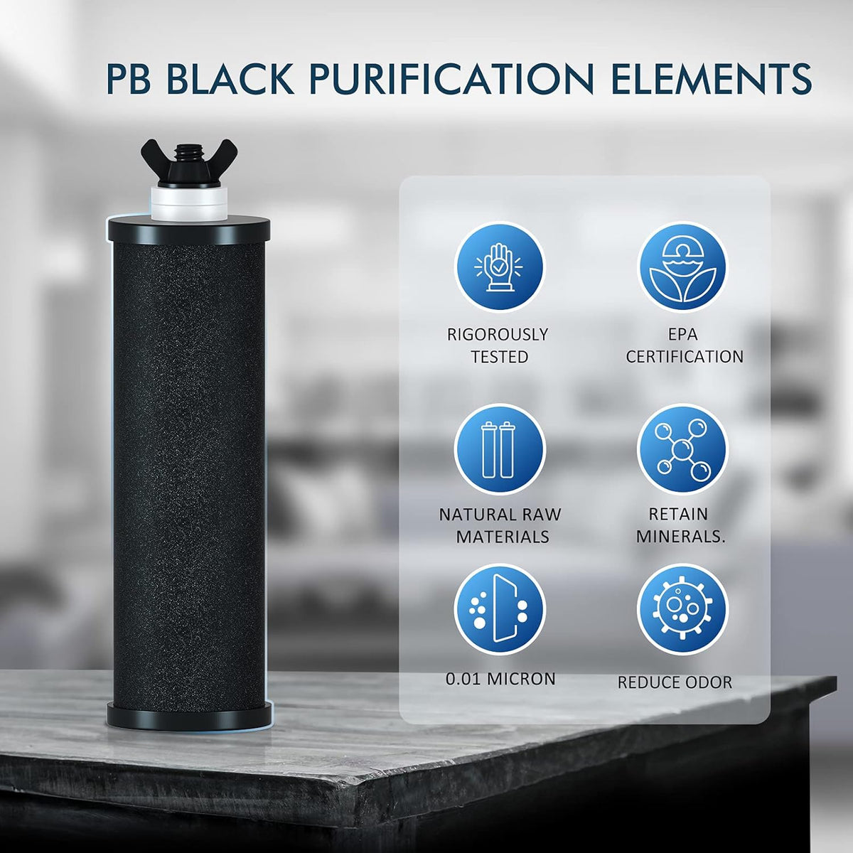 Black Purification Elements Water Purifier Replacement Filters D2745