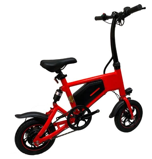 Red Folding Electric Bike J342