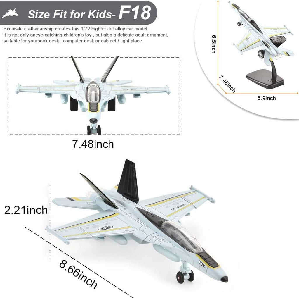 2 Pack Diecast Airplane Toy with Light & Sound X91747