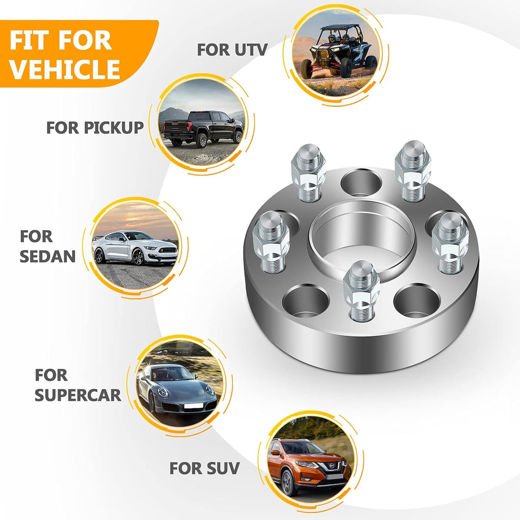 5x100 to 5x112 Wheel adapter 10mm with 14x1.5 Studs 5 lug hubcentric 2PCS B16468