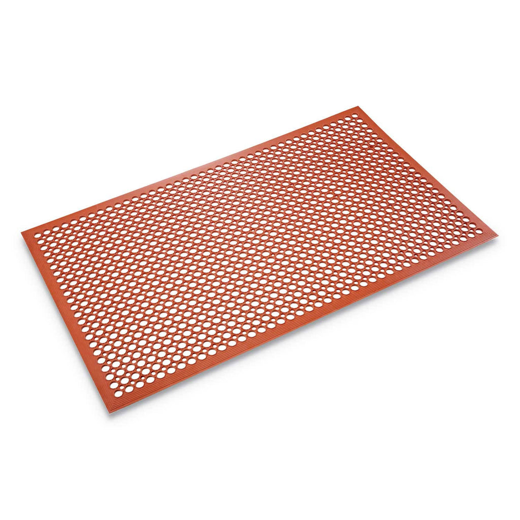Heavy-Duty Anti-Fatigue Rubber Mat 36 x 60 Terra Cotta F52009