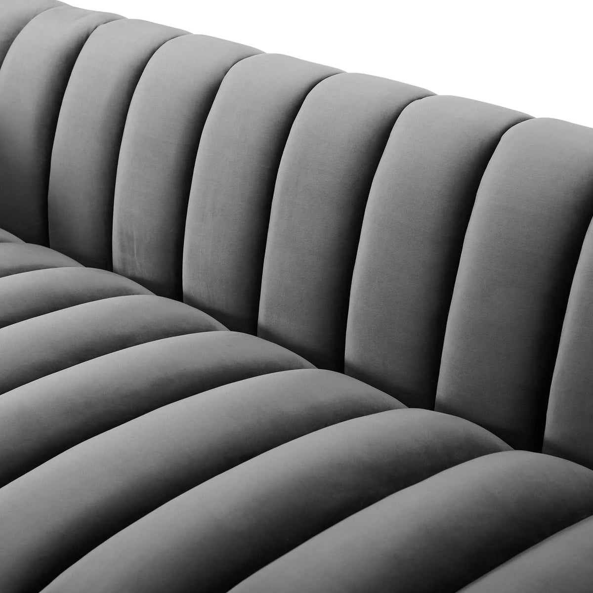 Grey Velvet Sofa J536