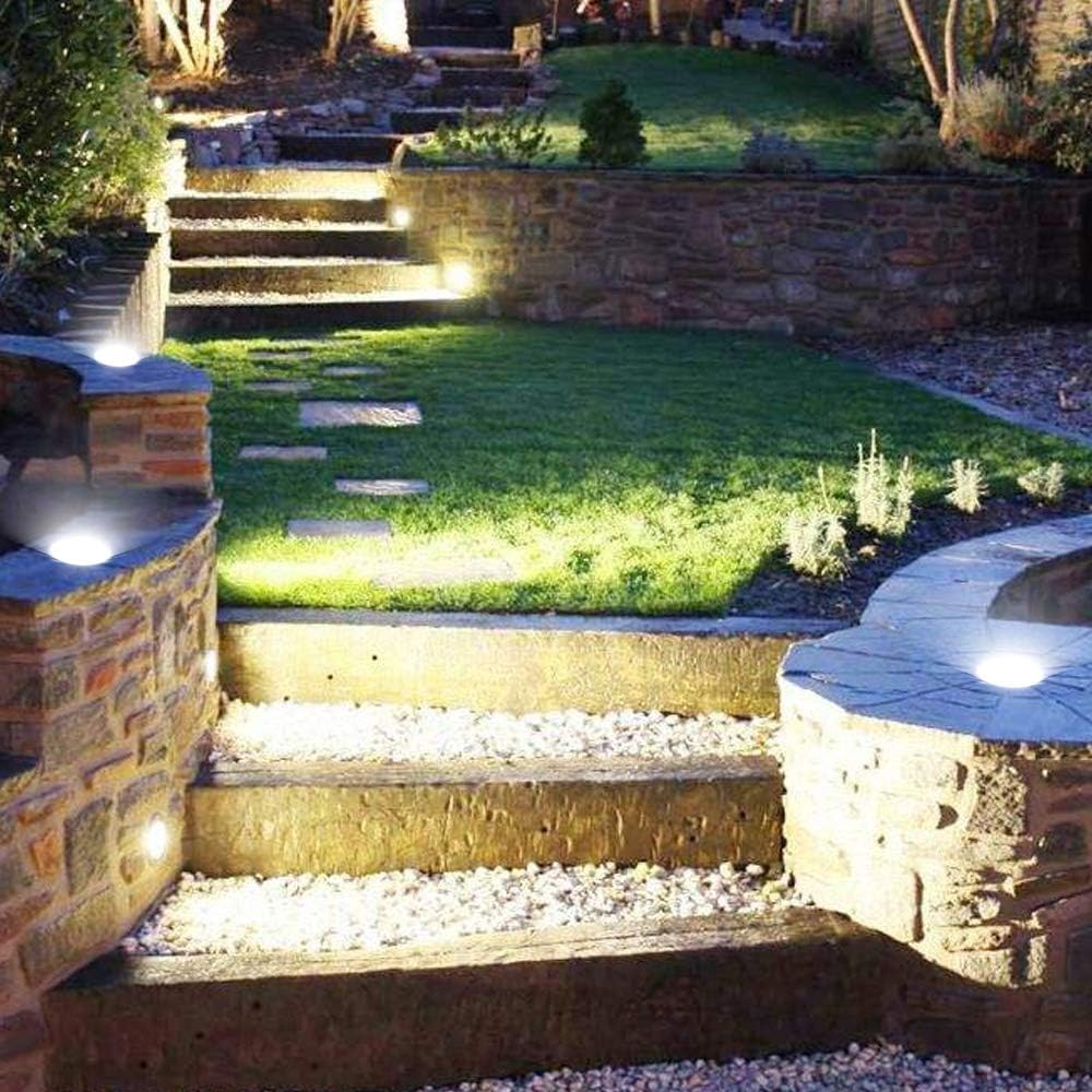 12 Pack 3W Low Voltage LED Well Lights, IP67 Waterproof In Ground Lights E173196