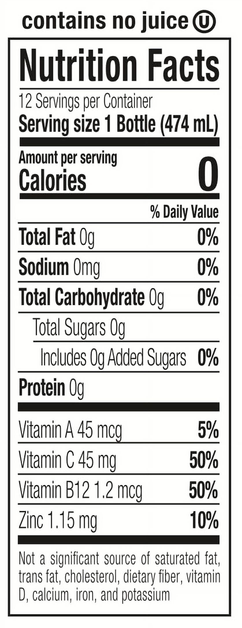 Tropical Water Infused With Vitamin C, Zero Sugar X6780