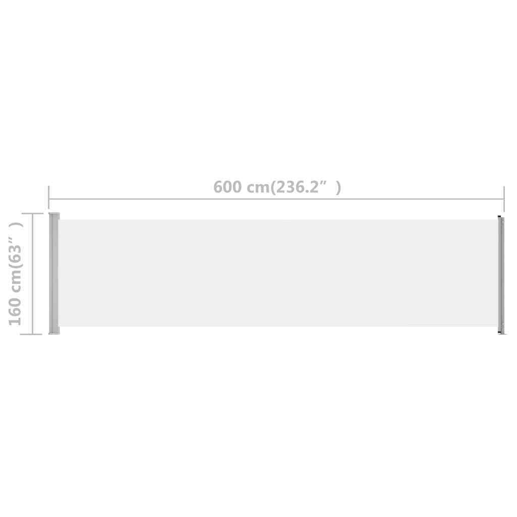 Cream Retractable Side Awning B910550
